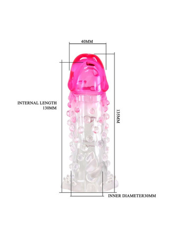 Насадка на член стимулятор Pretty Love Wilford прозора еластична для задоволення LyBaile (363041423)