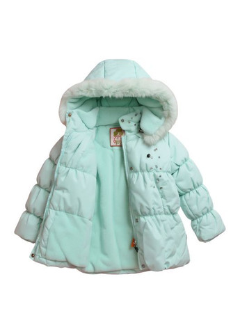 Светло-бирюзовая зимняя куртка зимняя для девочки quadrifoglio светло-бирюзовый (0102/0103) Quadri foglio