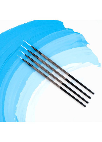 Кисть синтетика лайнер MOON 1203RL №0 короткая ручка ROSA Роса (362581747)