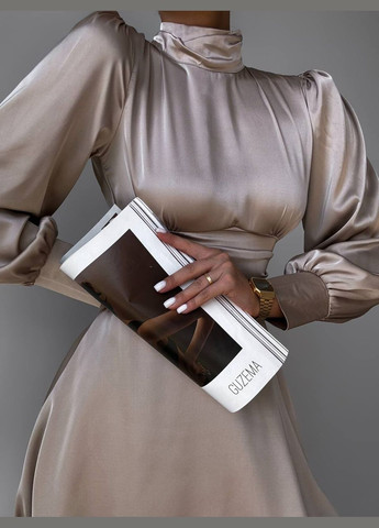 Бежева повсякденний, святковий, вечірня сукня з відкритою спинкою з відкритою спиною Garna однотонна