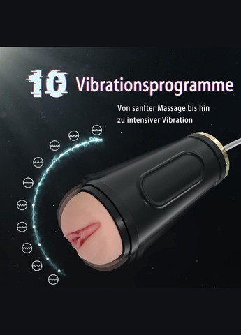 Мастурбатор для чоловіків, штучна вагіна з дистанційним керуванням,чорний Unbranded (316223620)