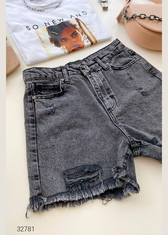 Джинсовые шорты с рваной отделкой Liton (303775545)
