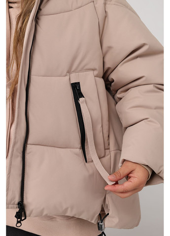 Бежева зимня куртка для дівчинки колір бежевий цб-00280228 Yuki