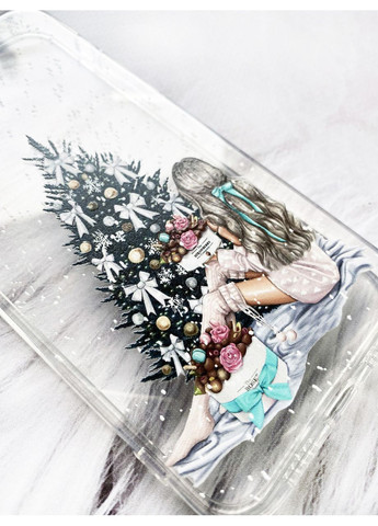 Чохол з потовщеними кутами на Xiaomi Redmi 14C / Poco C75 Дівчина біля ялинки (принт 139) Creative (362967501)