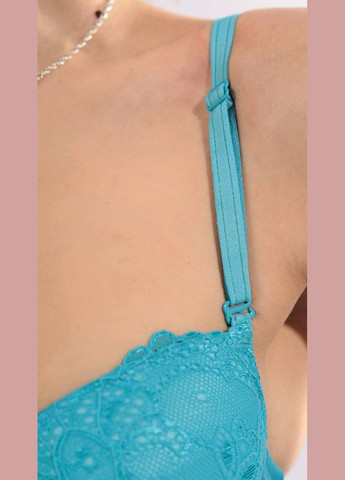 Блакитний бюстгальтер жіночий блакитного кольору No Brand бавовна, поліамід, еластан