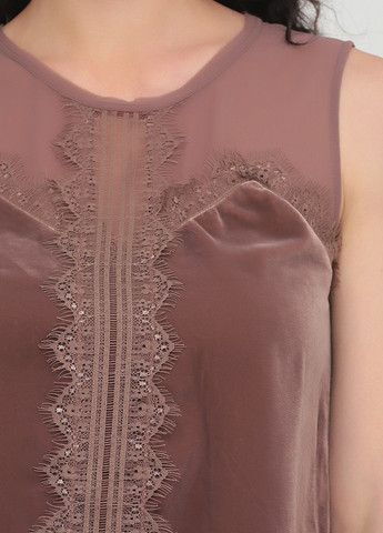 Темно-бежевая блуза No Brand