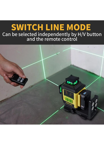 Лазерный уровень нивелир F95T-XG 3D 360 (12 линий) 3000мА с 2-мя аккумуляторами Firecore (367580908)