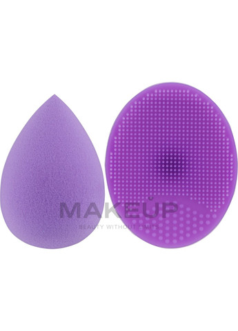 Набор спонжей для макияжа и умывания, 2 в 1, PF-52, фиолетовый + фиолетовый 2шт (1313791-27068067) Puffic Fashion (365822817)