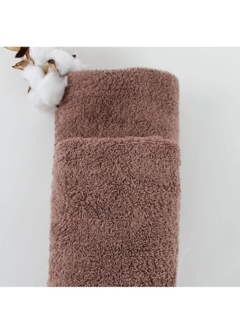 Махровий рушник для обличчя 50*90 см, 450 г/м2 Aurora Коричневий (254105090) ТЕП однотонний коричневий