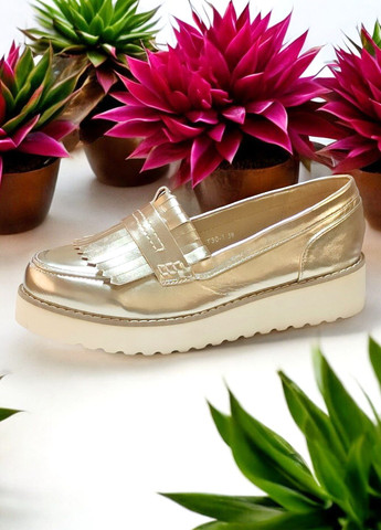 Kamengsi Лоферы на платформе для женщины 30 золотые лоферы золотой з искусственная кожа, — демисезон (299153834)