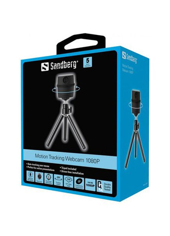 Web-камера Motion Tracking Webcam 1080P + Tripod Black (134-27) Sandberg (323125610)