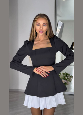 Чорна ділова, кежуал сукня No Brand однотонна