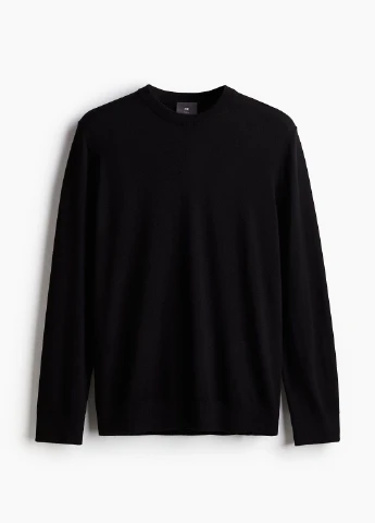 Черный демисезонный свитер H&M