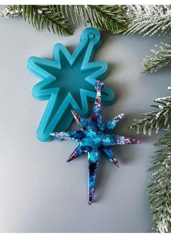 Молд Зірка форма для новорічних іграшок на ялинку силіконова форма для епоксидної смоли No Brand (370566920)