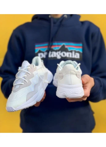 Белые летние кроссовки adidas ozweego adiprene pride white beige адидас озвиго No Brand