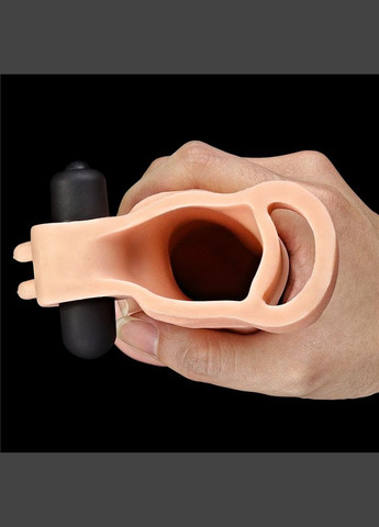 Насадка на пеніс, що подовжує Pleasure Extender Sleeve Vibro 2 Тілесна - CherryLove Lovetoy (282963599)