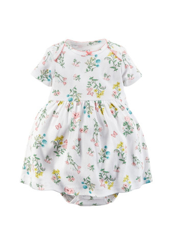 Світло-рожевий літній комплект (сукня-боді, кофта) Carter's