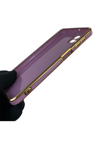 Чохол для Galaxy A22 4G (SM-A225F) з кільцем MagSafe із золотою окантовкою на самсунг а22 чорничний gs1 Samsung (366231081)