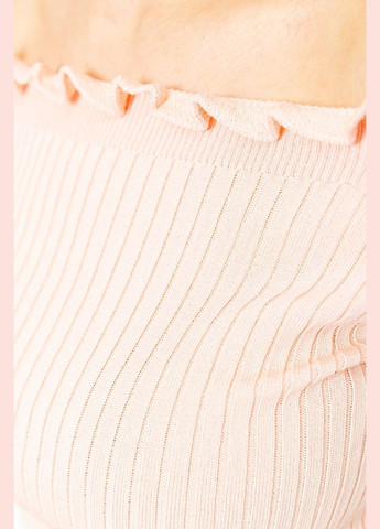 Топ жіночий ошатний в рубчик, колір персиковий, Ager (280939344)