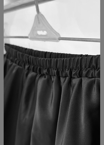 Черная всесезон черная пижама из шелка с рубашкой и шортами - joy kari shop atelier (183pj-18shs-bl) Ova Ova Brand