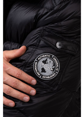 Черная зимняя пуховик мужской nf 2406 Freever