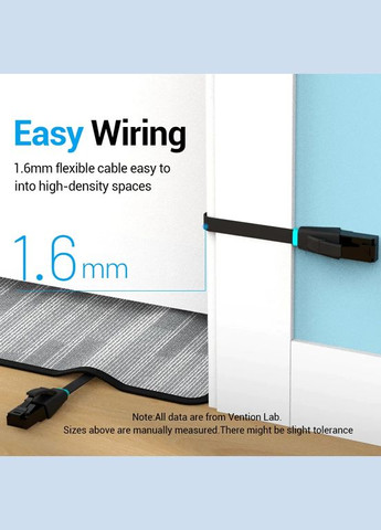 Патч-корд 1м CAT6 RJ45 Ethernet 1000мбіт/c Vention (300523991)