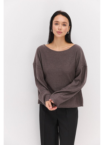 Жіночий вязаний джемпер oversize чорний Arjen (370601788)