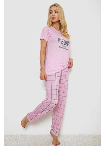 Рожева всесезон піжама жіноча з принтом, колір рожевий, 243r10290 APS