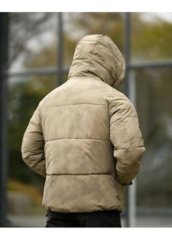 Оливковая зимняя зимняя мужская куртка No Brand