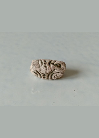 Керамическая бусина ручной работы "Фантазийные Узоры №13" (бежево-зеленая) Коти&Ангели (301533202)