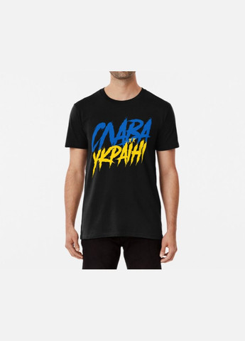 Черная мужская патриотическая футболка с принтом слава украине героям слава Stedman