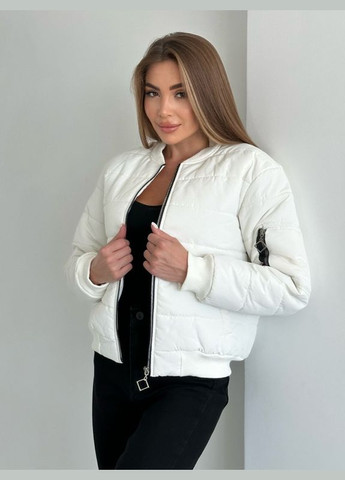 Біла демісезонна жіночі куртки ISSA PLUS SA-482