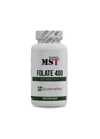 Вітаміни та мінерали Folate 400 Quatrefolic, 90 капсул MST (322208437)