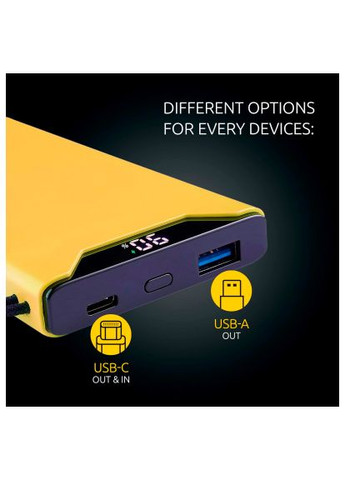 Батарея універсальна (7332039) Intenso F10000 10000mAh QC/3.0 yellow (372185253)