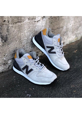 Сірі Зимовий кросівки чоловічі new balance 574 grey black white нью беланс 574 No Brand