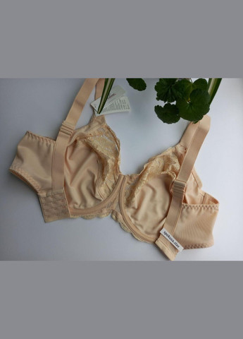 Бежевый бюстгальтер с кружевом мягкий 661510 размер 90н Aveline полиамид