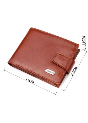 Компактний чоловічий гаманець із натуральної гладкої шкіри 21508 Canpellini (331911098)