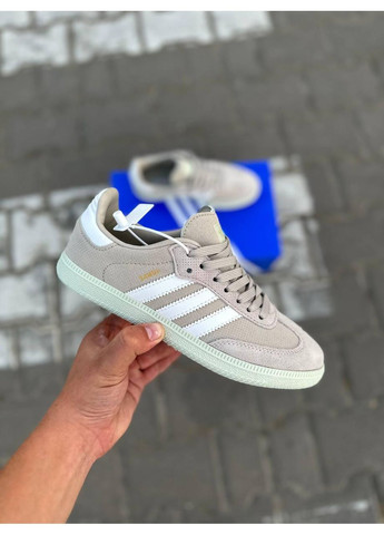 КРОСІВКИ ЖІНОЧІ ADIDAS SAMBA OG WONDER WHITE LINEN GREEN АДІДАС САМБА No Brand сірі демісезони (368870059)