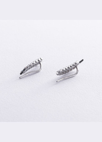 Серебряные серьги - клаймберы Колоски пшеницы (синие и желтые фианиты) OR132790 Oniks (266790559)