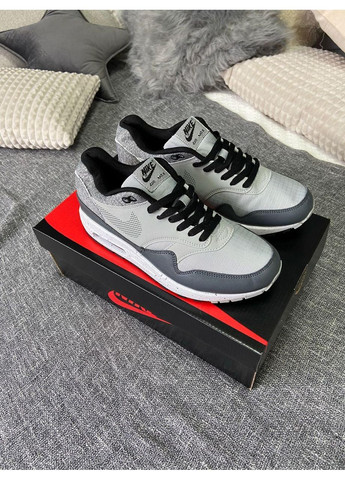 Сірі Осінні кросівки чоловічі nike air max 1 se wolf grey найк аір макс No Brand