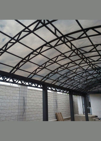 Поликарбонат монолитный 2 мм, 2050 х 4100 мм, графит,, антивандальный BauGlas FSX монолітний полікарбонат (326024736)