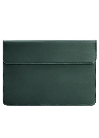 Шкіряний чохол-конверт на магнітах для MacBook 15-16 дюйм Зелений Crazy Horse (A-027170) BlankNote (329899527)