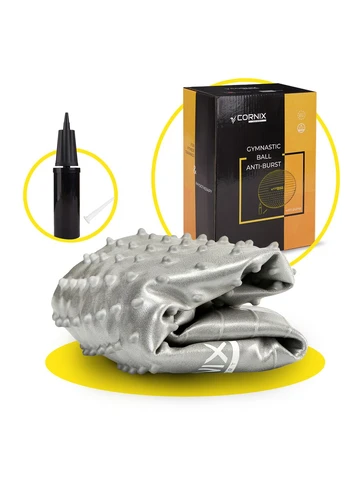 Мяч для фитнеса (фитбол) 55 см полумассажный Anti-Burst Silver Cornix XR-0463 (379432486)