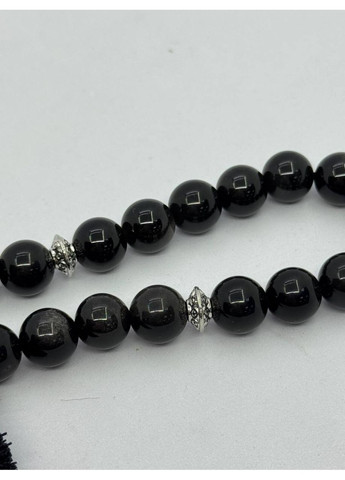 Чотки з обсидіану 32+10 см Чорний No Brand (372468121)