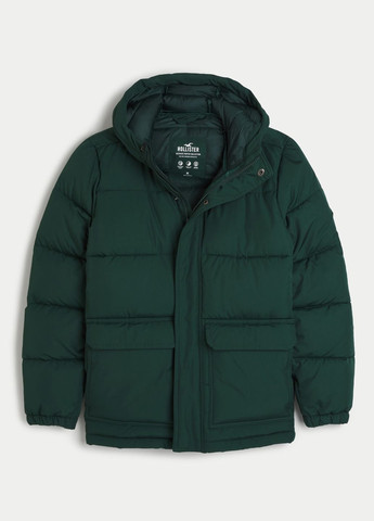 Темно-зелена демісезонна куртка hc9869m Hollister
