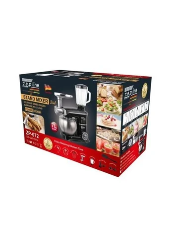 Кухонний комбайн ZP-072, 3200 W, м'ясорубка, тістоміс, соковижималка, блендер Zepline (296985859)