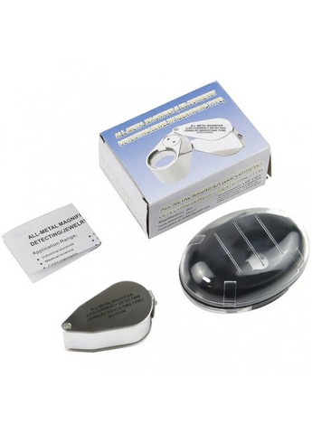 Лупа складная 40x с LED и UV-подсветкой, металлическая MG9890 MDR No Brand (371794287)
