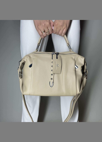 Жіноча сумка з регульованим плечовим ременем і тильною кишенею бежева Alex&Mia (323158379)