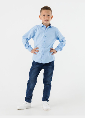 Голубой повседневный рубашка DENIZ