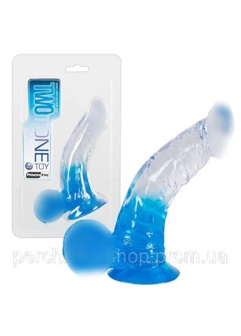 Реалистичный фаллоимитатор на присоске с мошонкой Two Tone Dildo прозрачно all Оригинал NMC (302509042)